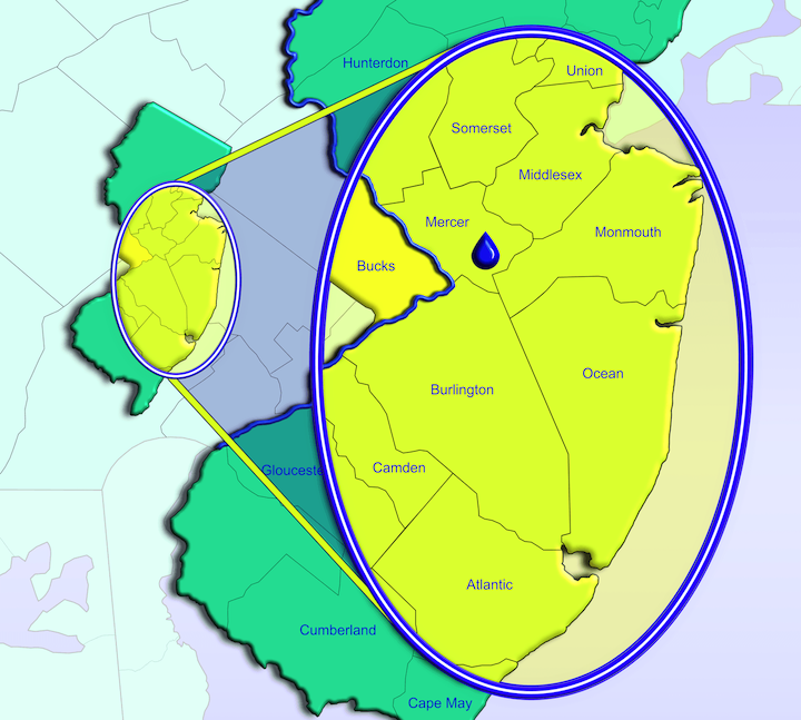 Map of Central NJ